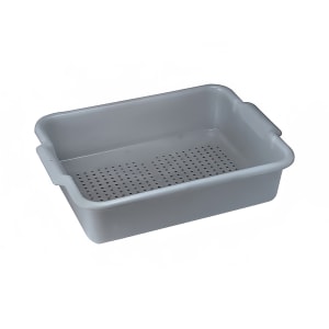 080-PLP5G Bus Box - 21 1/4" x 15 3/8" x 6 1/2", Perforated, Gray