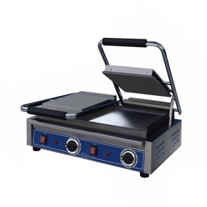 605-GSGDUE10 Double Commercial Panini Press w/ Cast Iron Smooth Plates, 240v/1ph