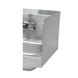 009-7PS16 7 3/4" Tall Welded Side Splash for Hand Sinks - 10" x 14" Bowl, Splash Mount