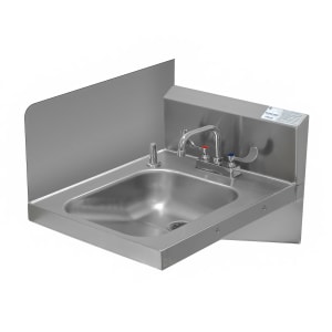 009-7PS11D 12" Tall Welded Side Splash for Handicapped Hand Sinks