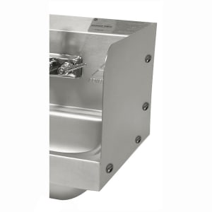 009-7PS27B 7 3/4" Tall Bolted Side Splash for Hand Sinks - 10" x 14" Bowls, Deck Mount