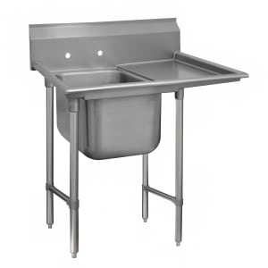 009-93812018R 44" 1 Compartment Sink w/ 20"L x 28"W Bowl, 12" Deep