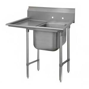 009-93812018L 44" 1 Compartment Sink w/ 20"L x 28"W Bowl, 12" Deep