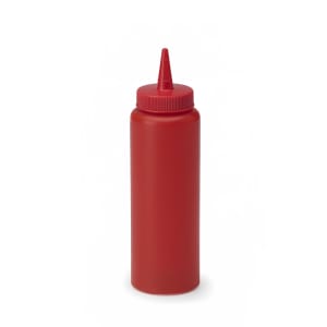 175-52064 12 oz Squeeze Bottle - Slim, Red Plastic