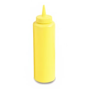 175-52065 12 oz Squeeze Bottle - Slim, Yellow Plastic