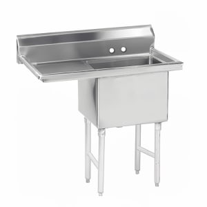 009-FS1302424L 56 1/2" 1 Compartment Sink w/ 30"L x 24"W Bowl, 14" Deep