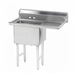 009-FS1302424R 56 1/2" 1 Compartment Sink w/ 30"L x 24"W Bowl, 14" Deep