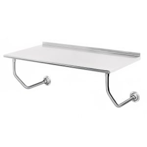 009-FSSW307 84" Wall Mounted Work Table - 30"D, Rolled Rim