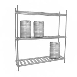 009-KR60X (3) Level Keg Rack w/ (6) Keg Capacity, 60" x 20" x 76"