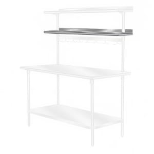 009-PT10R120 120" Table Mount Shelf - 1 Deck, Rear-Mount, 10"L, Stainless
