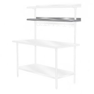 009-PT10R96 96" Table Mount Shelf - 1 Deck, Rear-Mount, 10"L, Stainless