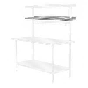 009-PT10R72 72" Table Mount Shelf - 1 Deck, Rear-Mount, 10"L, Stainless