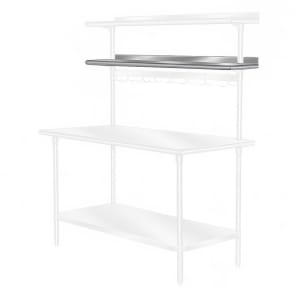 009-PT10R48 48" Table Mount Shelf - 1 Deck, Rear-Mount, 10"L, Stainless