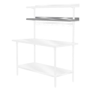 009-PT10R144 144" Table Mount Shelf - 1 Deck, Rear-Mount, 10"L, Stainless