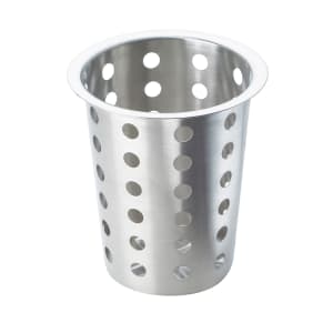 151-101739 4 1/2" Round Perforated Flatware Cylinder - 5 1/2"H, Stainless