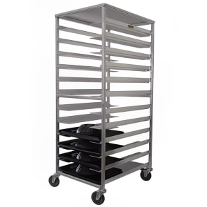 949-AURSC12 Ambient Mobile Delivery Cart w/ (12) Tray Capacity, Aluminum