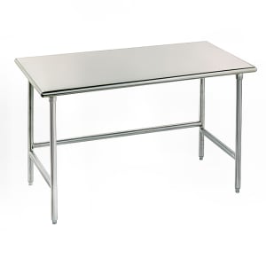 009-TAG246 72" 16 ga Work Table w/ 430 Series Stainless Flat Top