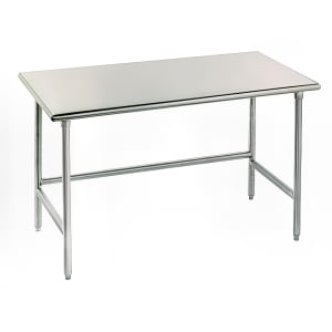 009-TAG3010 120" 16 ga Work Table w/ 430 Series Stainless Flat Top