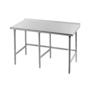 009-TFMS3010 120" 16 ga Work Table w/ 304 Series Stainless Top, 1 1/2" Backsplash