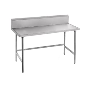 009-TKAG247 84" 16 ga Work Table w/ 430 Series Stainless Top, 5" Backsplash