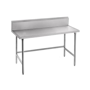 009-TKAG243 36" 16 ga Work Table w/ 430 Series Stainless Top, 5" Backsplash