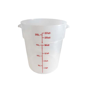 144-RFS22PP190 22 qt Round Storage Container - Translucent