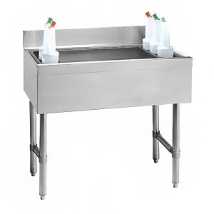 161-CRI12247 24" Underbar Ice Bin/Cocktail Unit w/ 77 lb Ice Bin & 7-Circuit Cold Plate, Stainless