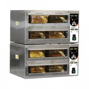 128-6070TF 19 1/2" Freestanding Warming Unit for (4) 1/3 Size Pans, 120v