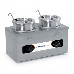 128-6120A (2) 4 qt Countertop Soup Warmer w/ Thermostatic Controls, 120v