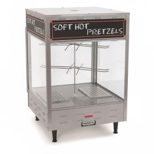 128-6453 Revolving Pretzel Merchandiser - Thermostat Control, Illuminated, 33 7/8 x 22 1/4"