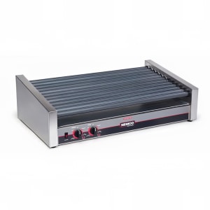 128-8055SXSLT 55 Hot Dog Roller Grill w/ Manual Controls - Slanted Top, 120v