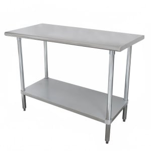 009-TTS247X 84" 18 ga Work Table w/ Undershelf & 430 Series Stainless Flat Top