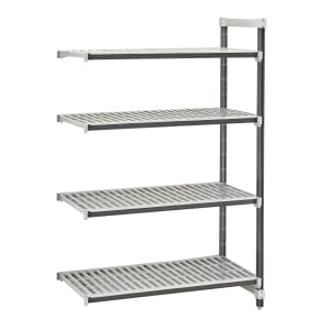 144-EXA186072V4480 60" NSF 4-Tier Heavy-Duty Plastic Shelving Unit - Camshelving® Elements XTRA, 18"W, 72"H