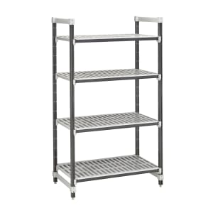 144-EXU217272V4480 72" NSF 4-Tier Polymer Shelf Kit - Camshelving® Elements XTRA, 21"W, 72"H