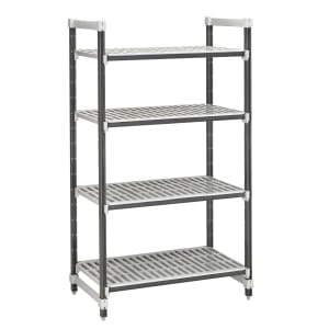 144-EXU243672V4480 36" NSF 4-Tier Polymer Shelf Kit - Camshelving® Elements XTRA, 24"W, 72"H