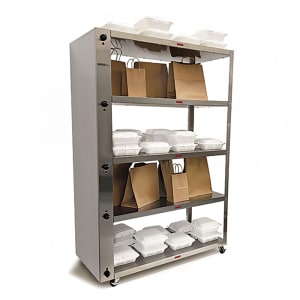 128-63025 41 3/8" Self Service Heated To Go Shelf - (5) Shelves, 120v
