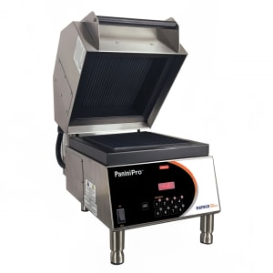 128-6900240GG Single Commercial Panini Press w/ Aluminum Grooved Plates, 240v/1ph