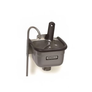 128-773167 7" Spade Cleaning Well w/ 3/8" Round Spigot & Rubber Bumper, Stainless