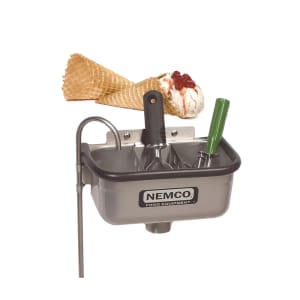 128-7731610 10" Spade Cleaning Well w/ 3/8" Round Spigot & Rubber Bumper, Stainless