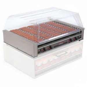 128-8075120 75 Hot Dog Roller Grill w/ Manual Controls - Flat Top, 120v