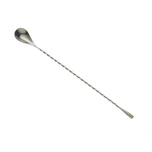 132-M37012 11 13/16" Bar Spoon w/ Teardrop End, Stainless 