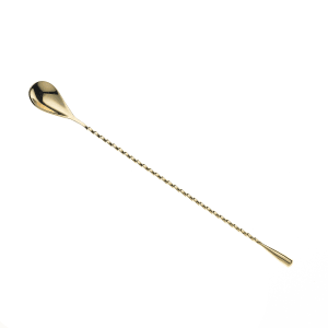 132-M37012GD 11 13/16" Bar Spoon w/ Teardrop End, Gold