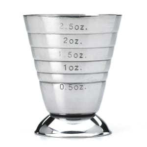 132-M37069 2.5 oz Bar Measuring Cup, Stainless Steel