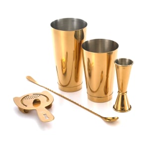132-M37101GD 5-Piece Cocktail Shaker Set - Gold