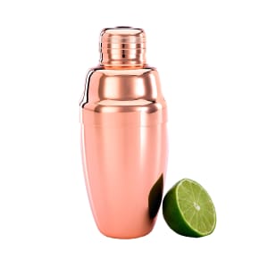 132-M37038CP 18 oz Stainless Steel Cocktail Shaker Set, Copper