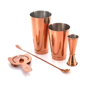 132-M37101CP 5-Piece Cocktail Shaker Set - Copper