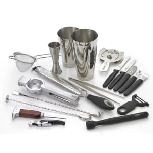 132-M37102 18-Piece Cocktail Shaker Set - Silver