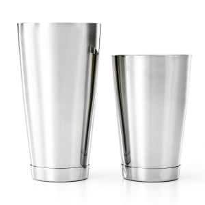 132-M37082 28 oz & 18 oz The Double™ Stainless Bar Cocktail Shaker Set