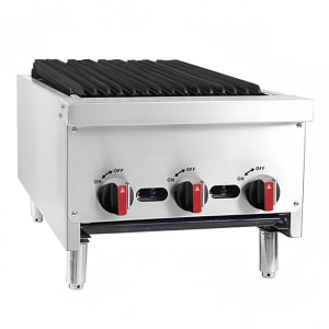012-BACGG182 18" Gas Charbroiler w/ Cast Iron Grates, Convertible