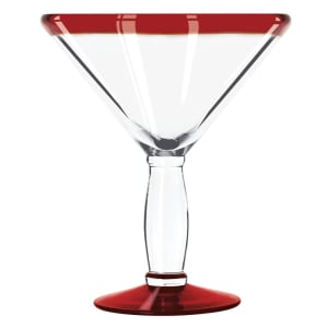 634-92306R 15 oz Aruba Traditional Martini Cocktail Glass- Red